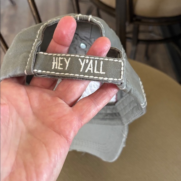 KBETHOS Hey Y’all Vintage Look Grey Cap - Picture 4 of 5